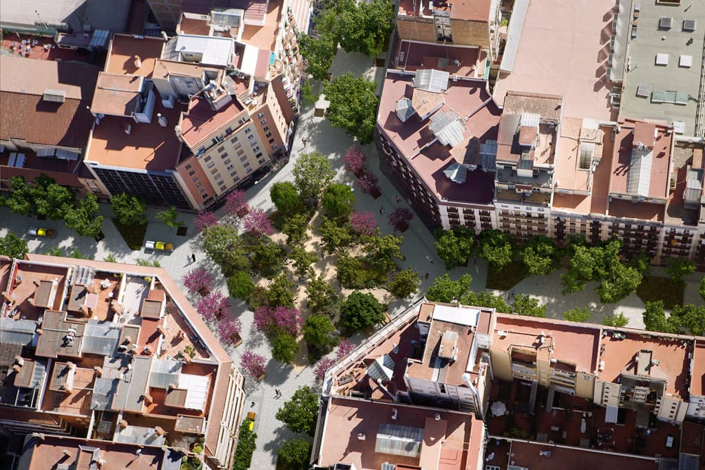 Eje de la Superilla en Consell de Cent, espacio recuperado para las personas